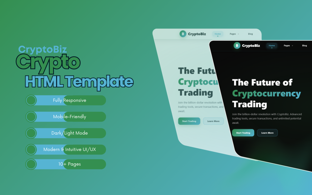 CryptoBiz - Crypto HTML Template